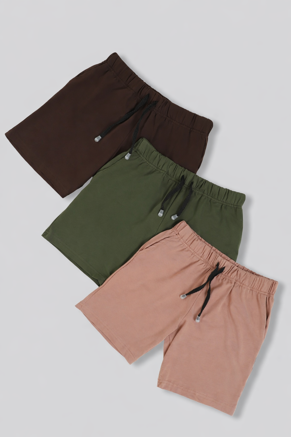 Шорты 3 шт Супер Пупс 3пр/шорты/хаки/шоколад/коричневый - фото 1