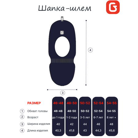 Шапка-шлем GUSTI