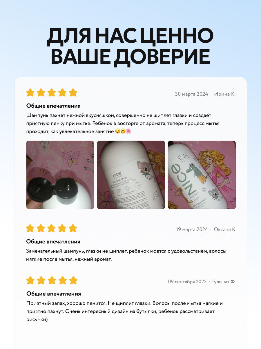 Шампунь NICE by Septivit PRO LINE детский без слез 0+ 5000 мл - фото 17