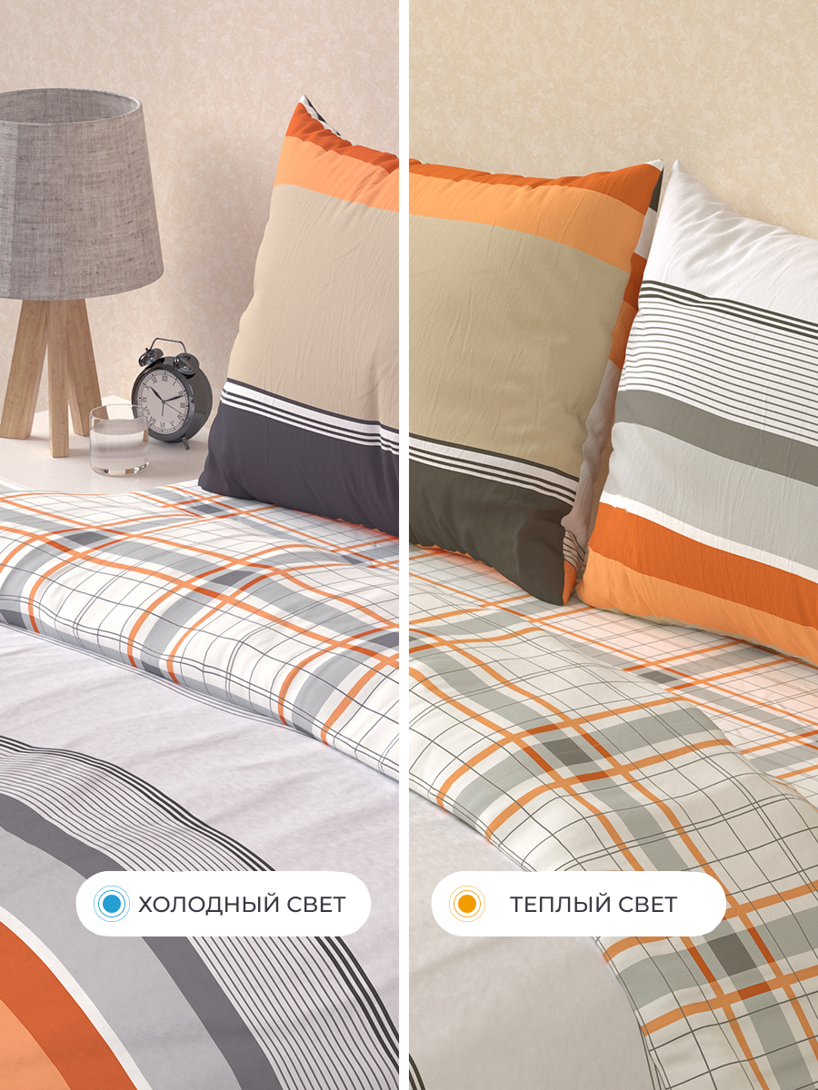 Комплект постельного белья BRAVO поплин Аранса семейный 5 предм. - фото 12