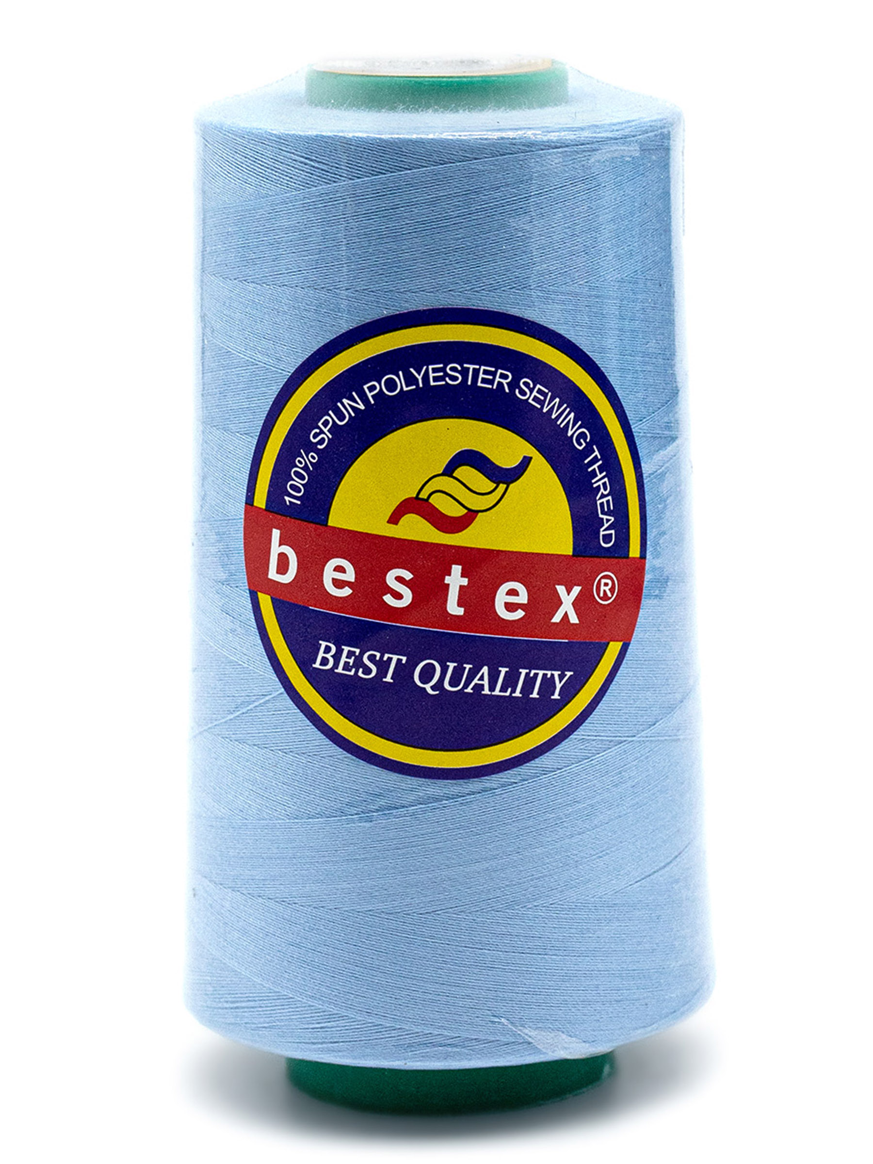 Нитки Bestex 50/2 5000 ярд 1шт 320 небесно-голубой - фото 5