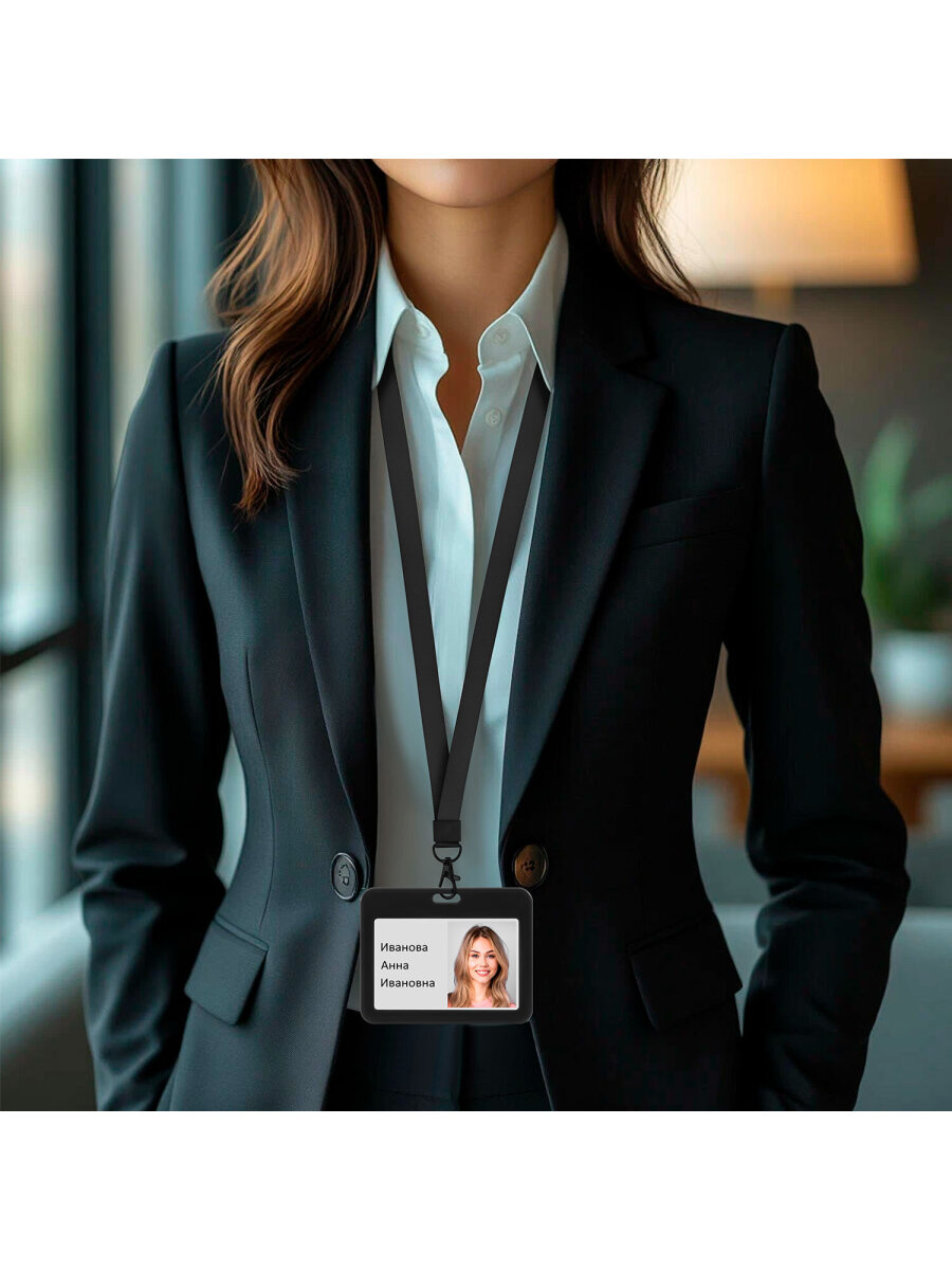 Бейдж Brauberg черный - фото 5