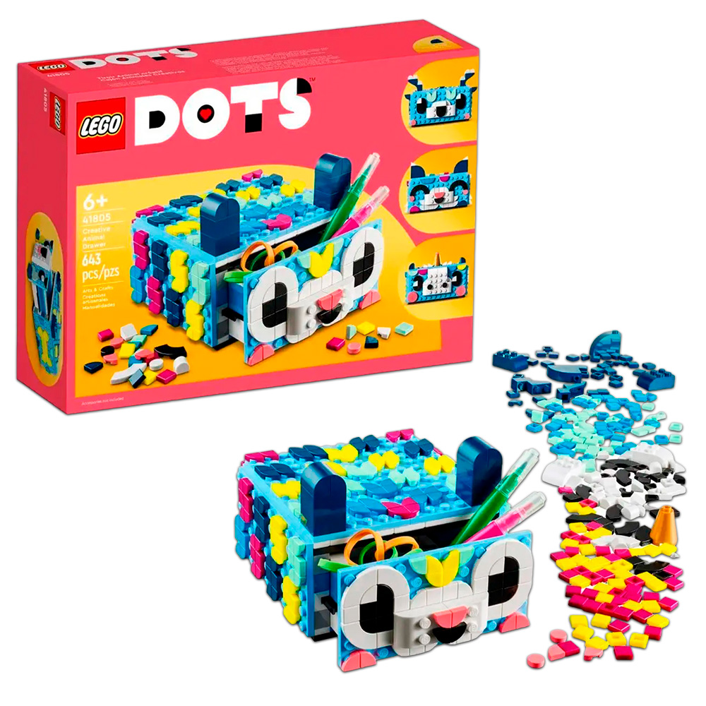 Конструктор LEGO DOTS Креативный ящик Животные блочный - фото 2