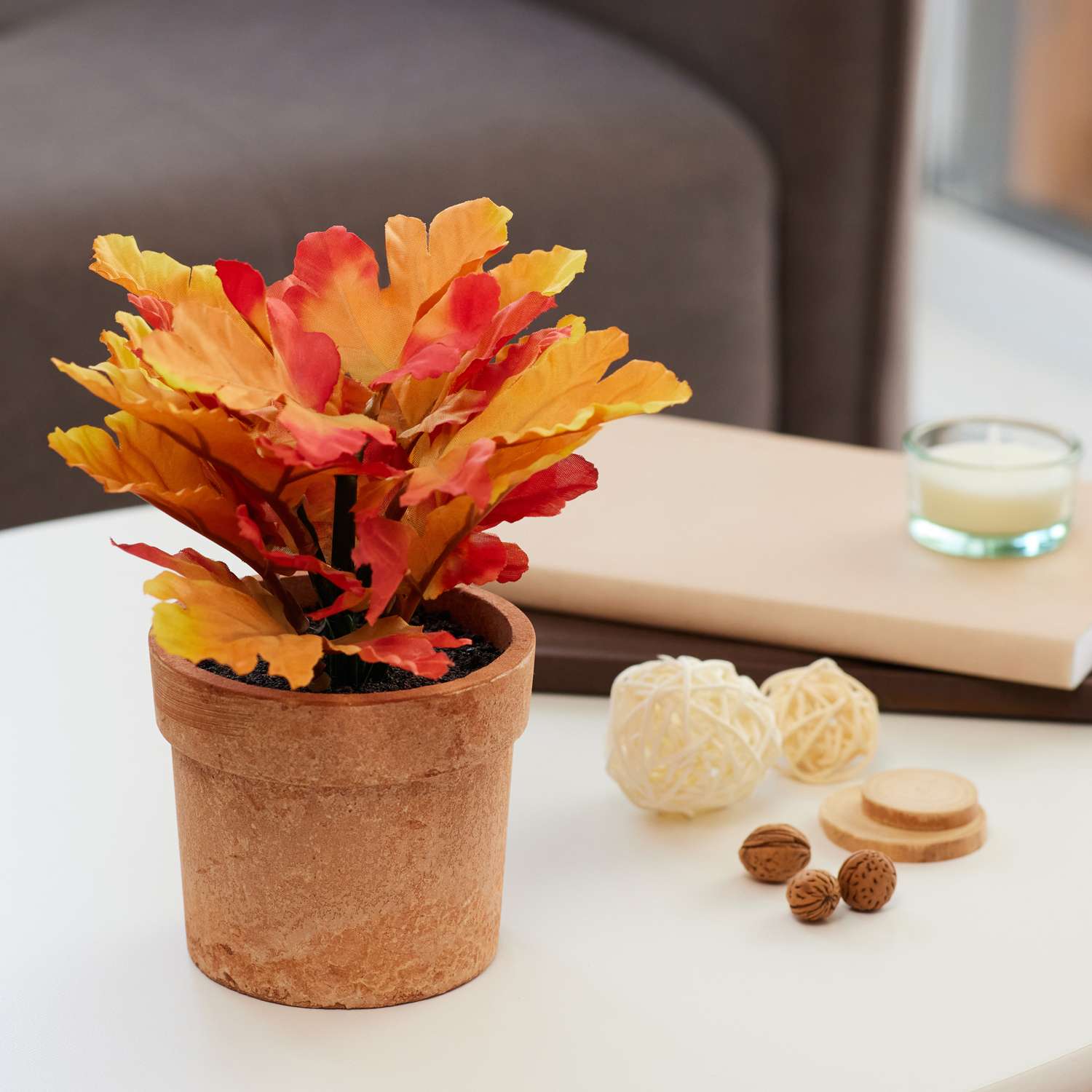 Цветок искусственный ё Дуб в горшке в ассортименте - фото 1