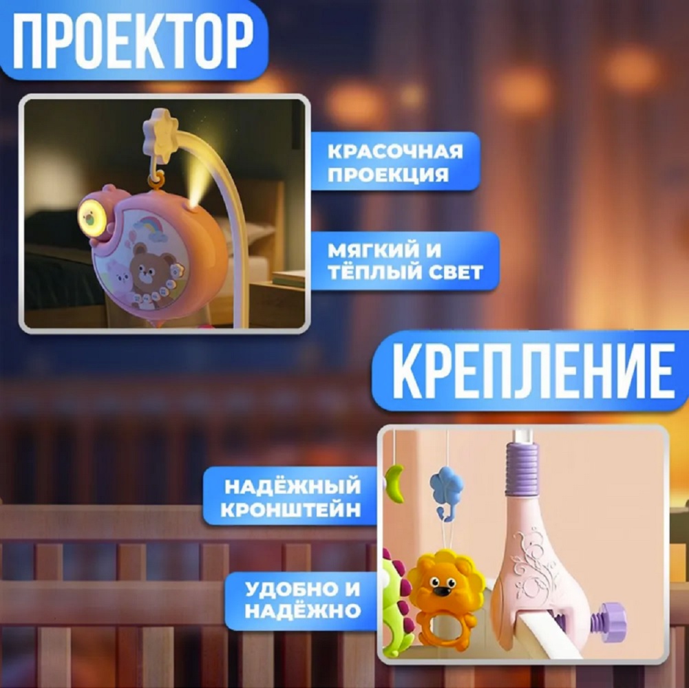 Мобиль ТОТОША с проектором и ночником - фото 10