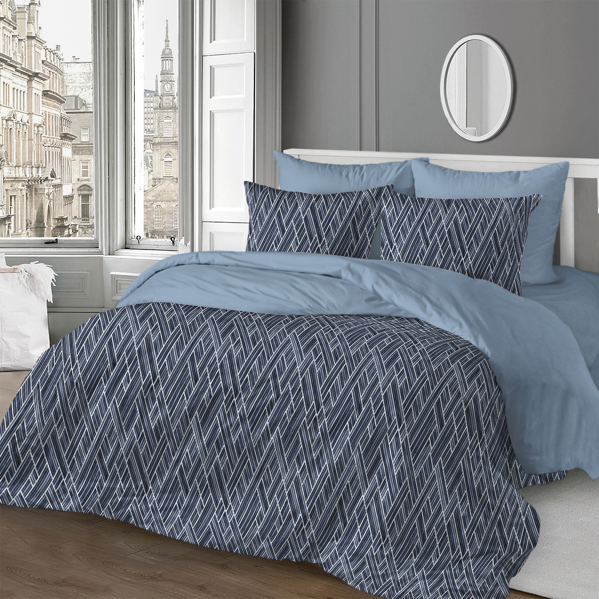 Комплект постельного белья SORRENTO DELUXE евро 4 наволочки Дэвис - фото 1