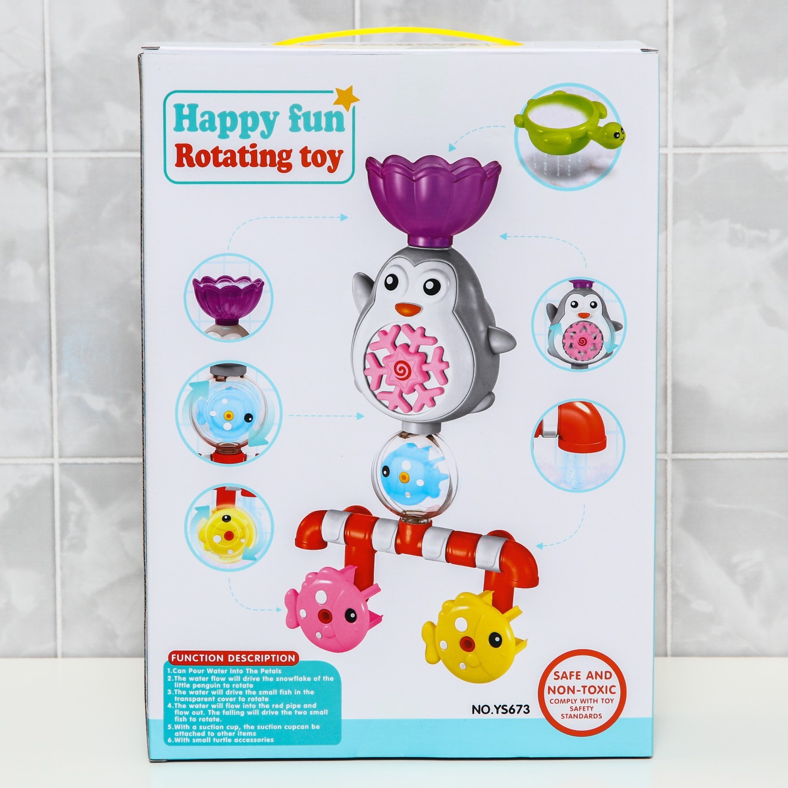 Игрушка Крошка Я для ванны Пингвинчик-мельница - фото 9