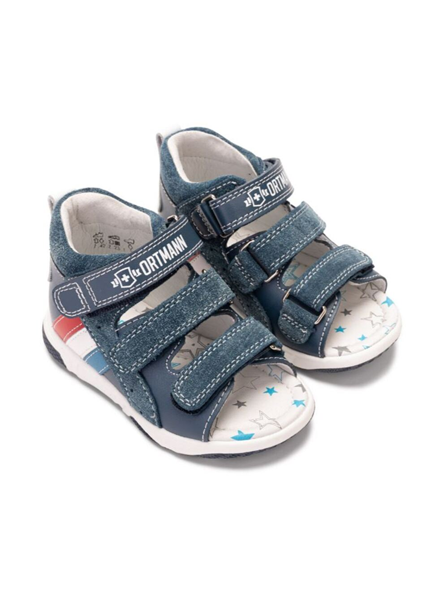 Сандалии ORTMANN kids 7.42-Oklend-синий/белый/красный - фото 1