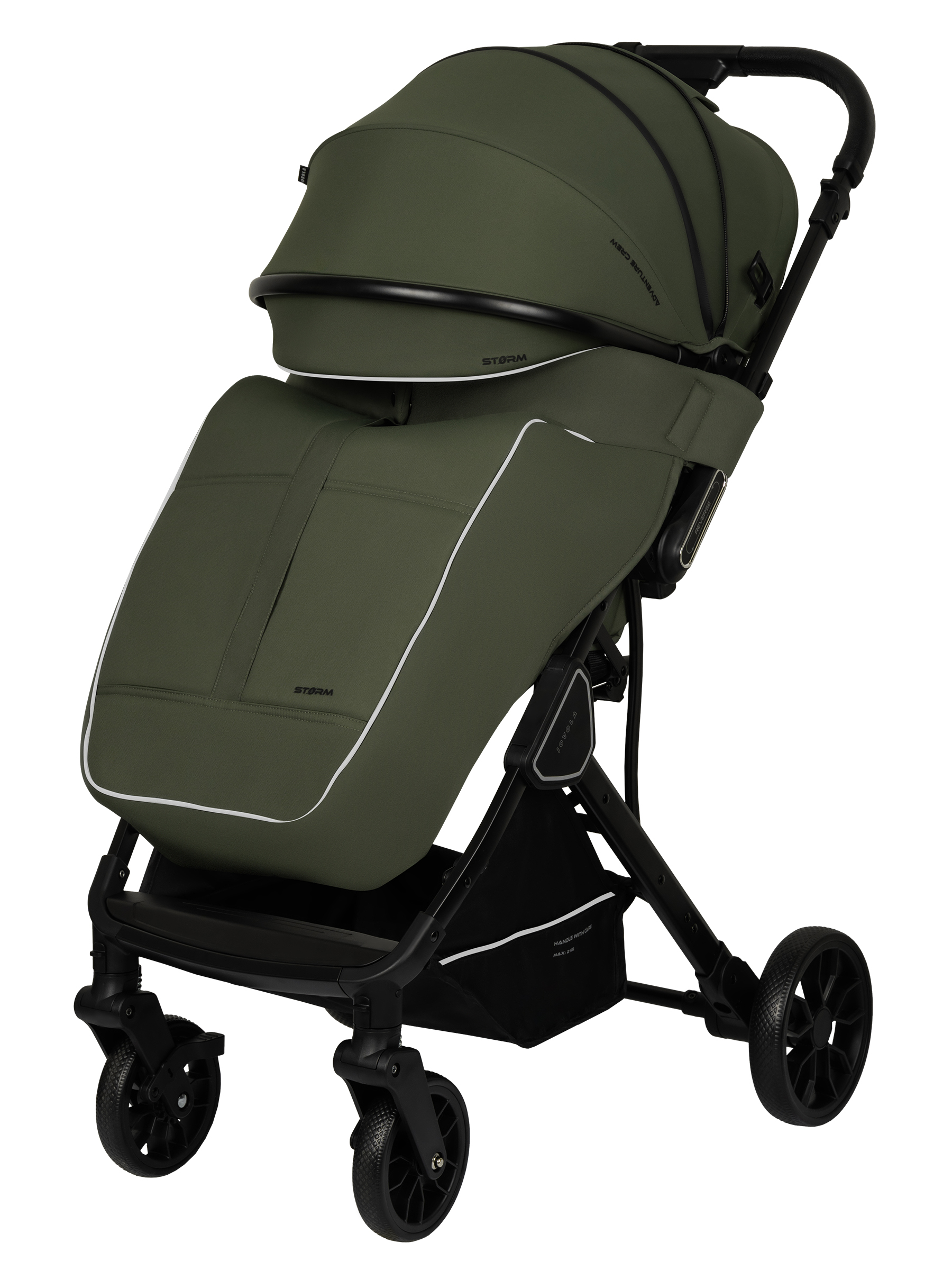 Коляска прогулочная JOVOLA Storm, зеленый - фото 15