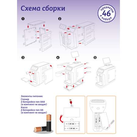 Игровой набор AMORE BELLO прилавок, касса, продукты