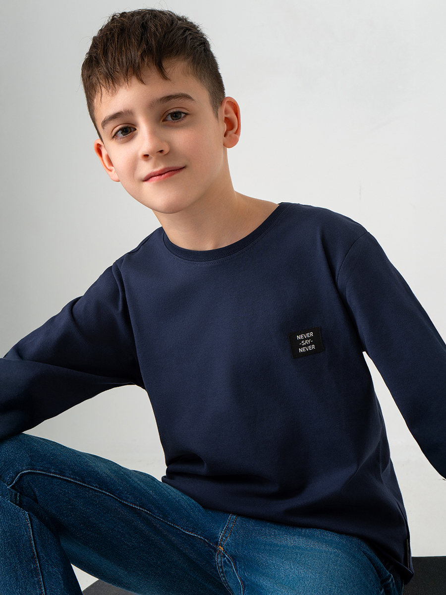Лонгслив BONITO KIDS SS6096т.синий - фото 10