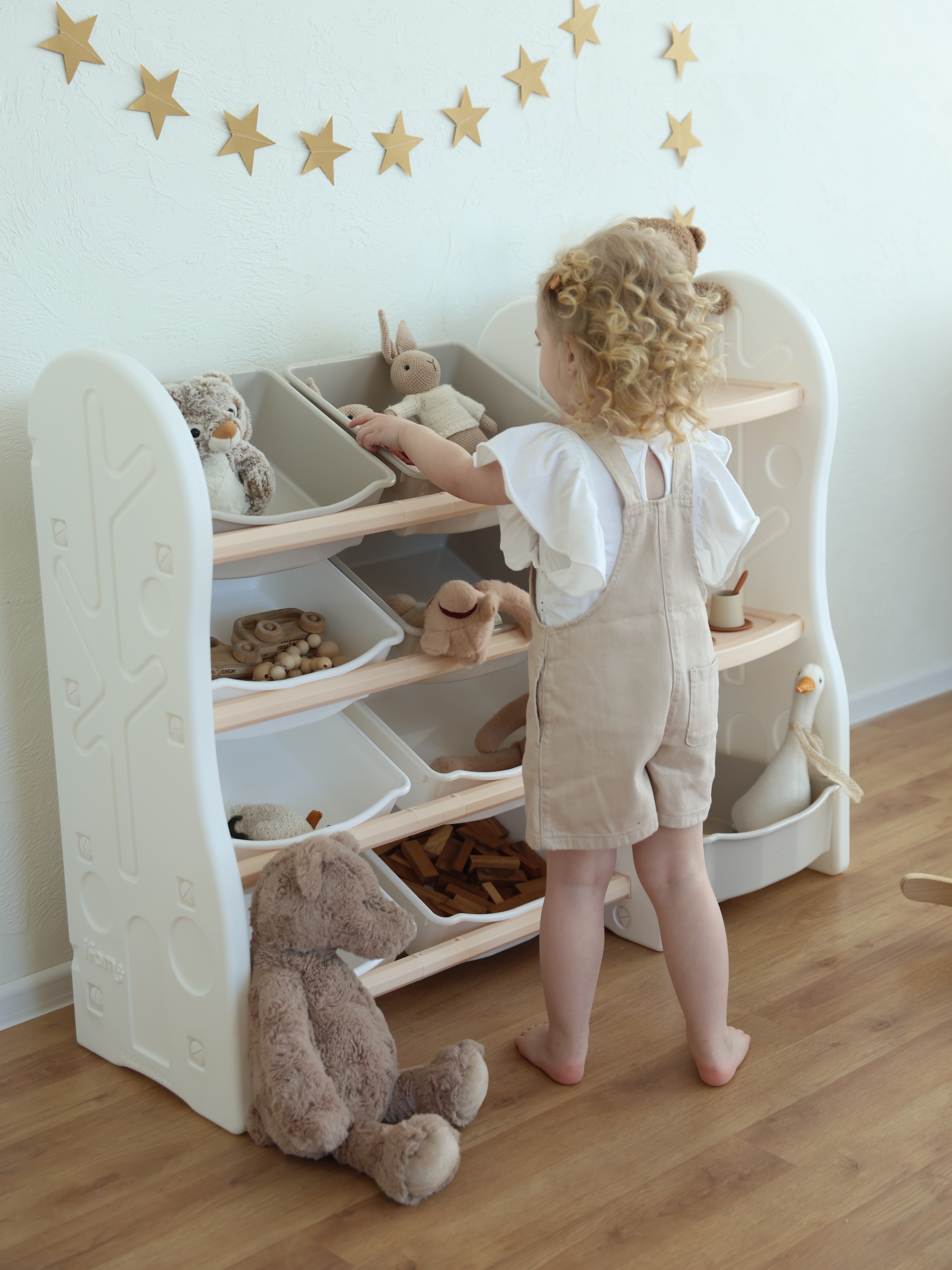 Стеллаж для игрушек Ifam DesignToy-4 бежевый - фото 17