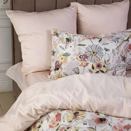 Комплект постельного белья SORRENTO DELUXE Сарита 2-спальный макси 4 наволочки рис.6020-1+4568а-1