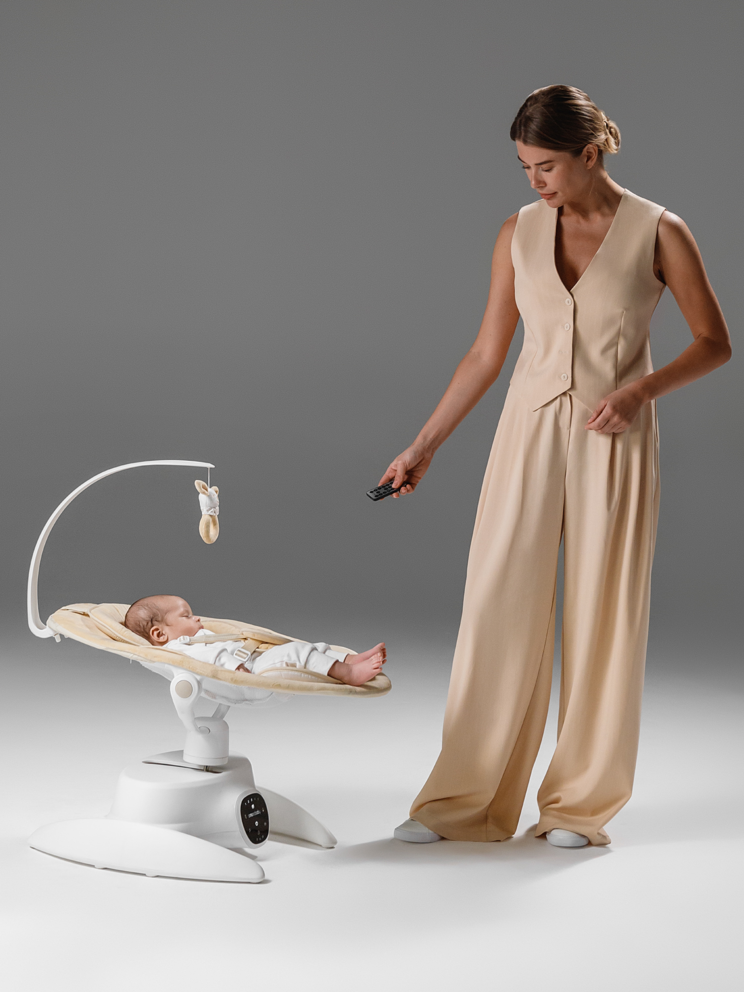 Качели Amarobaby Smart swing бежевый - фото 13