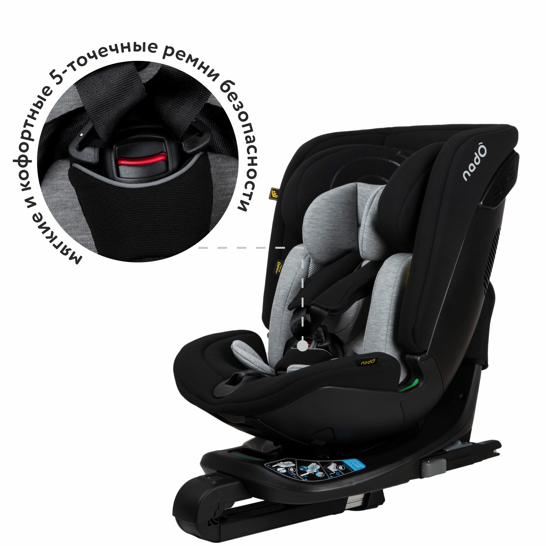 Автокресло nado Black currant Isofix 0+/1/2/3 (0-36 кг) - фото 7