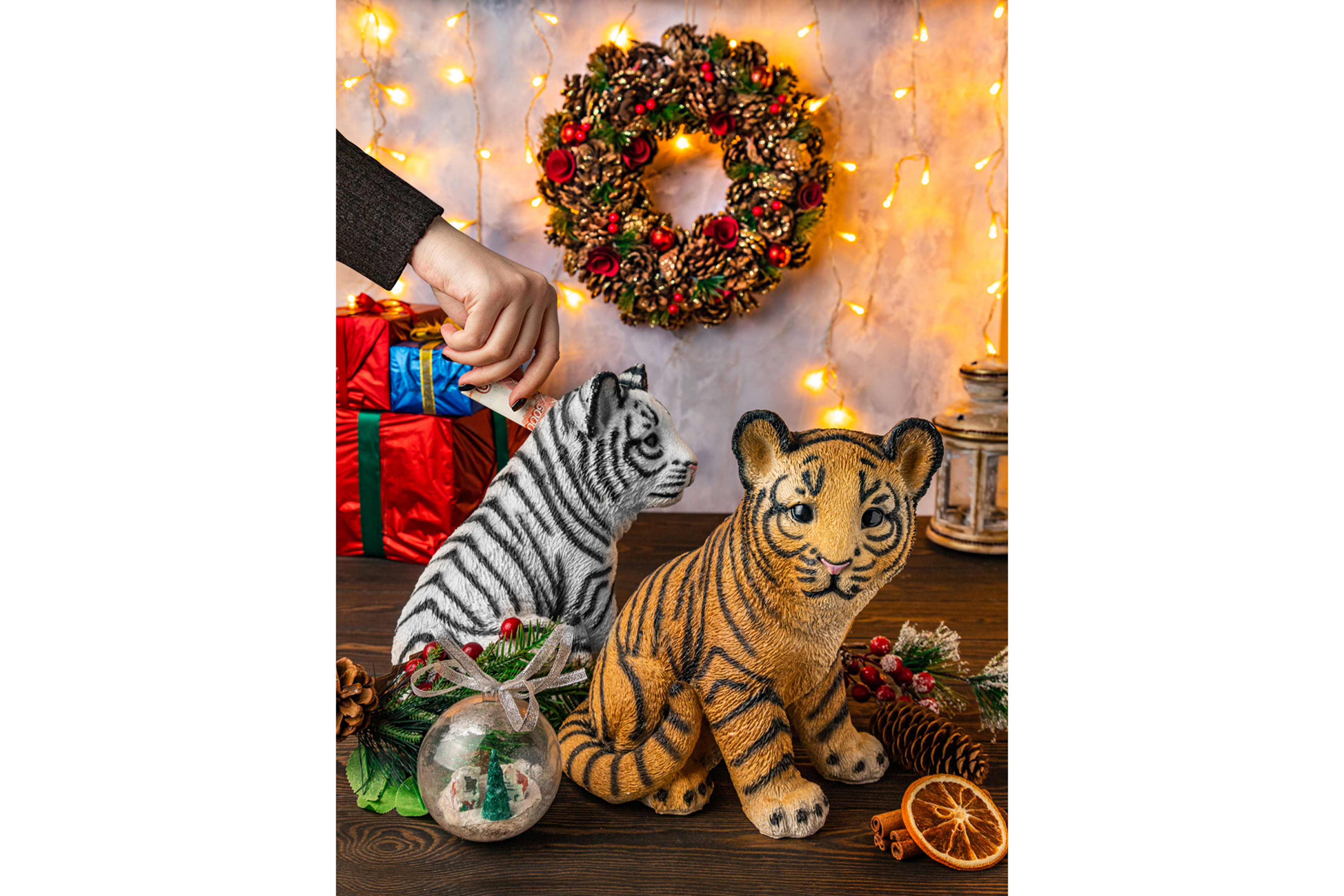 Копилка Elan Gallery 24х18х24 см Тигр. рыжий - фото 4