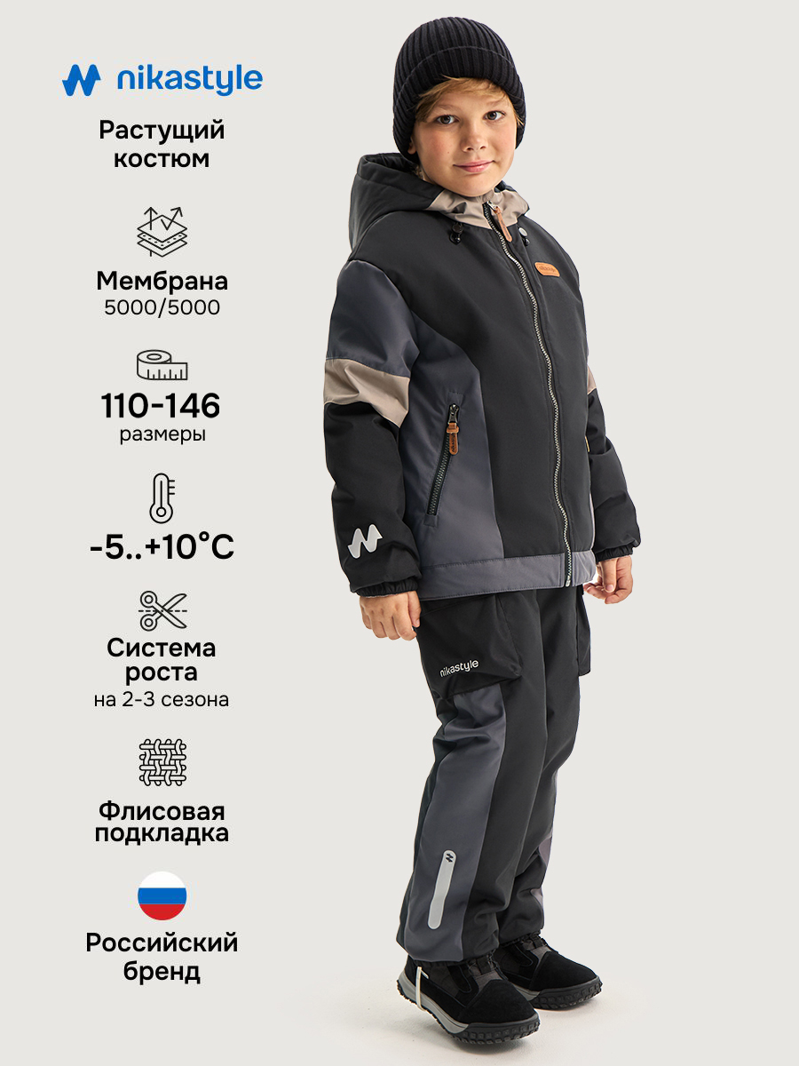 Костюм NIKASTYLE 7м2926 черный - фото 2