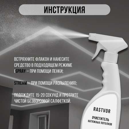 Чистящее средство RASTVOR для мытья натяжных потолков