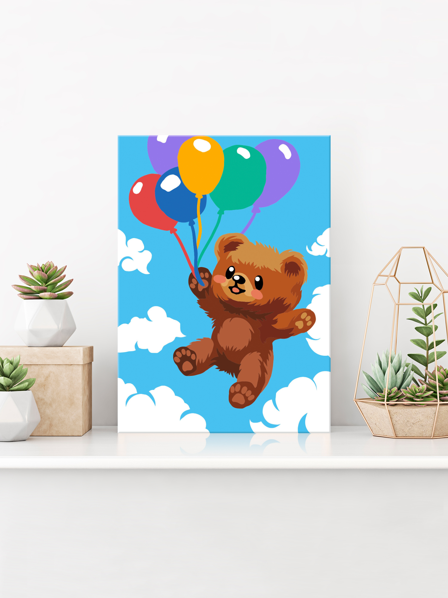 Картина по номерам Hobby Paint Мишка на шарах в ассортименте - фото 3