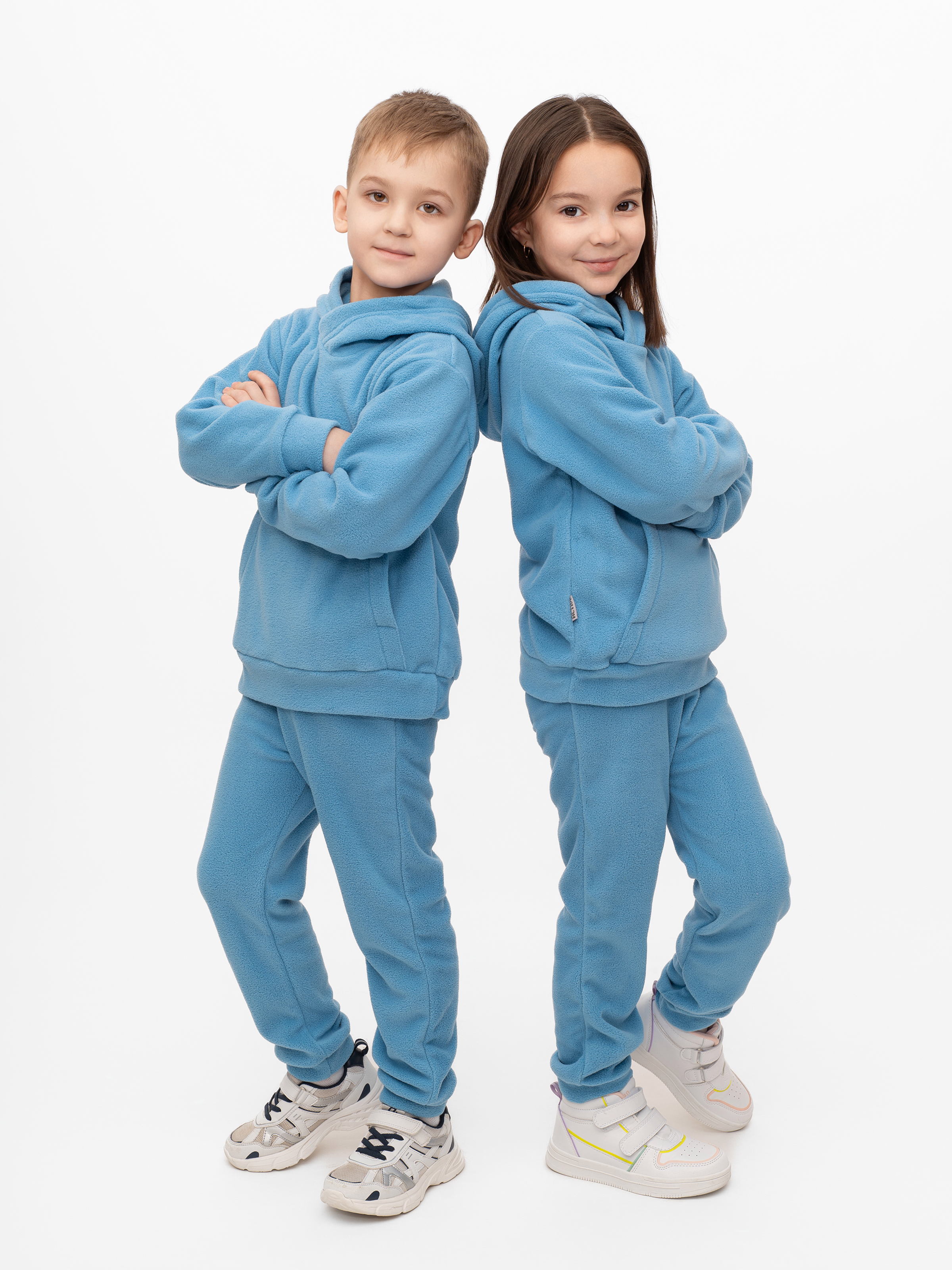 Худи и брюки Утенок 7043г(ш) голубой - фото 2