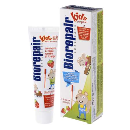 Зубная паста Biorepair без фтора клубника