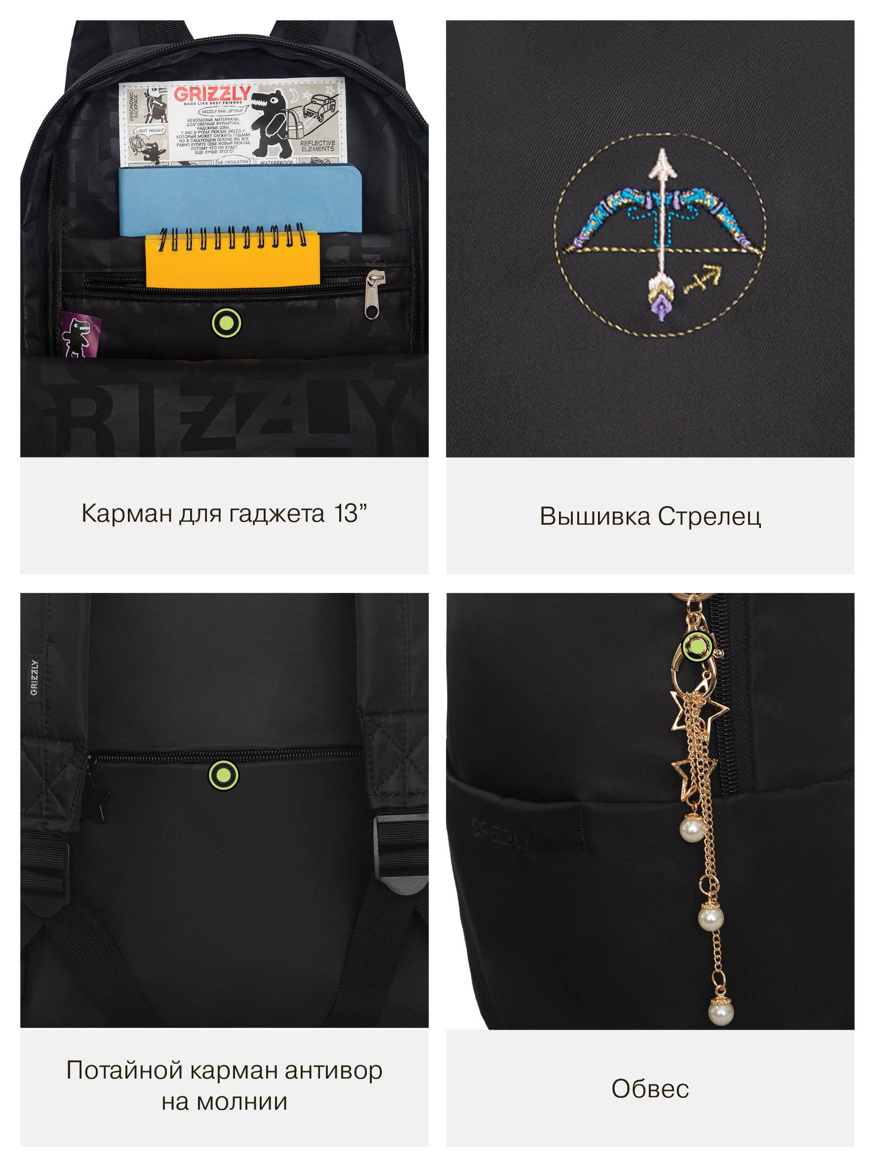 Рюкзак Grizzly Стрелец - фото 10