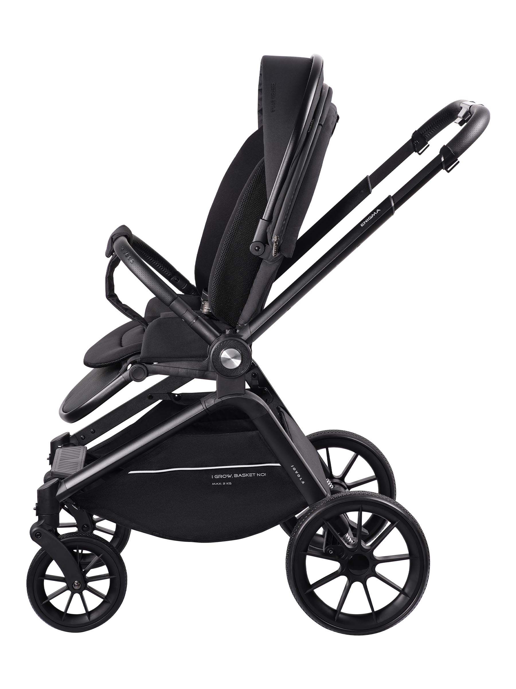 Коляска прогулочная JOVOLA Enigma всесезонная черный - фото 18