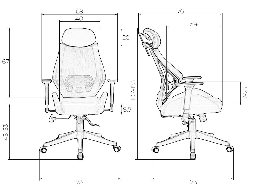 Офисное кресло DOBRIN чёрный - фото 12