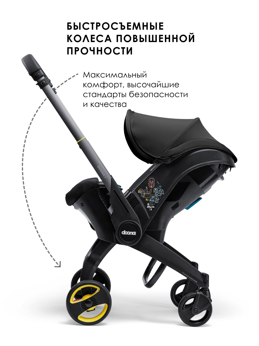 Коляска трансформер Doona i Nitro Black черный - фото 5