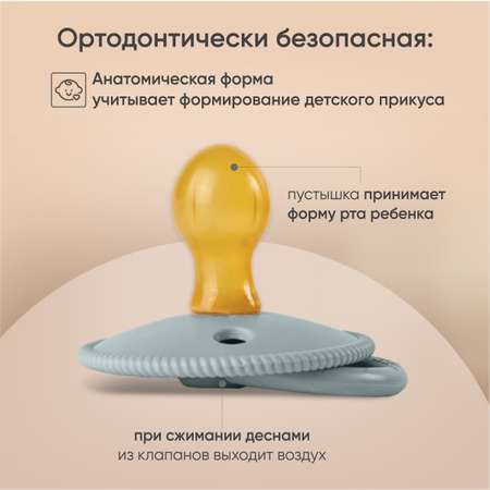 Пустышка Paomma латекс анатомическая от 0 мес.