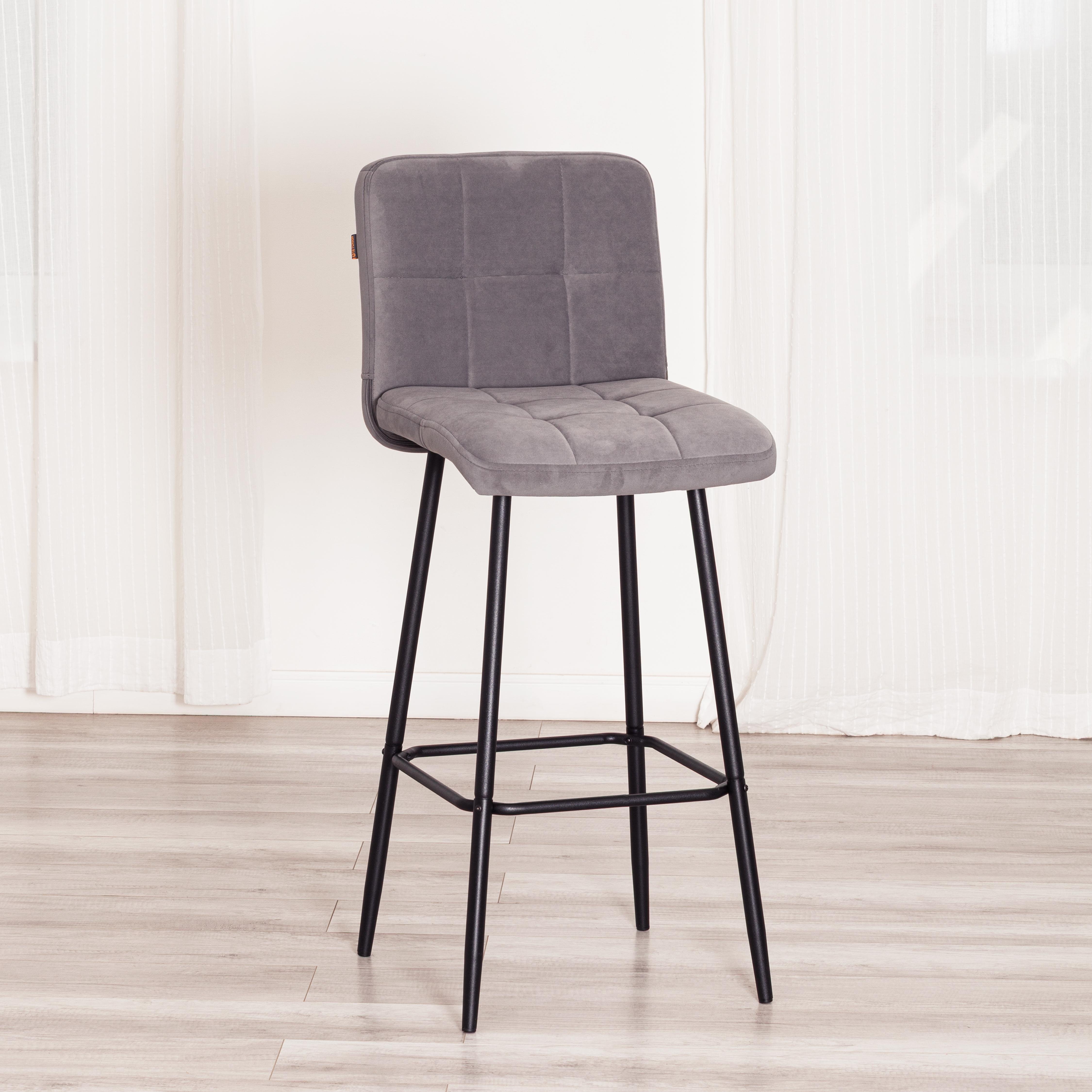 Стул TETCHAIR Medeo велюр серый - фото 1