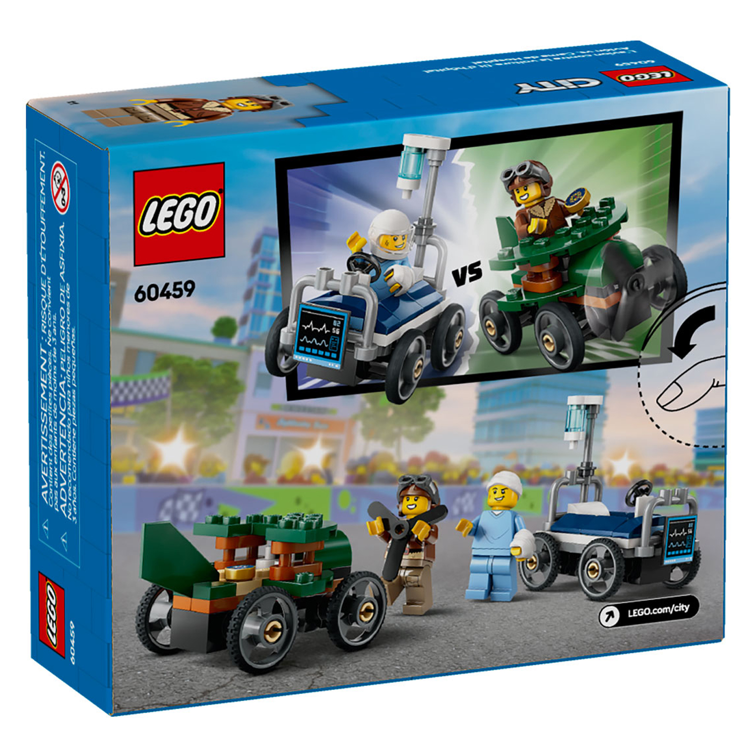 Конструктор LEGO City Самолет vs Больничная кровать блочный - фото 7