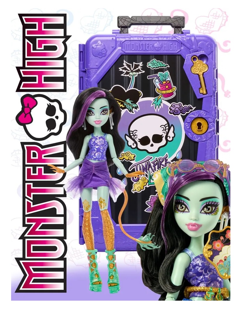 Кукла модельная Mattel Monster High Джинафаер Лонг с чемоданом высота 30 см JDR52 - фото 2