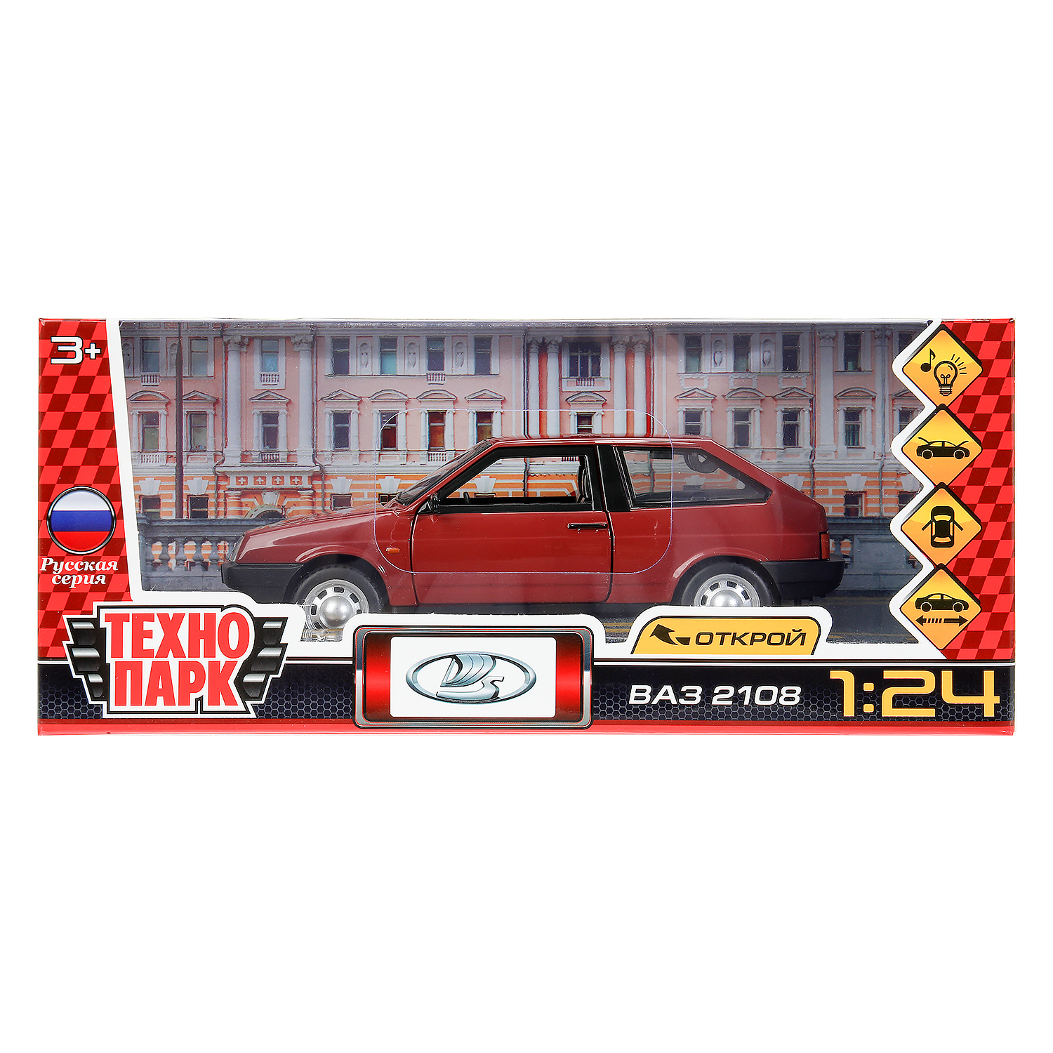 Автомобиль Технопарк LADA Ваз 1:24 385720 - фото 2