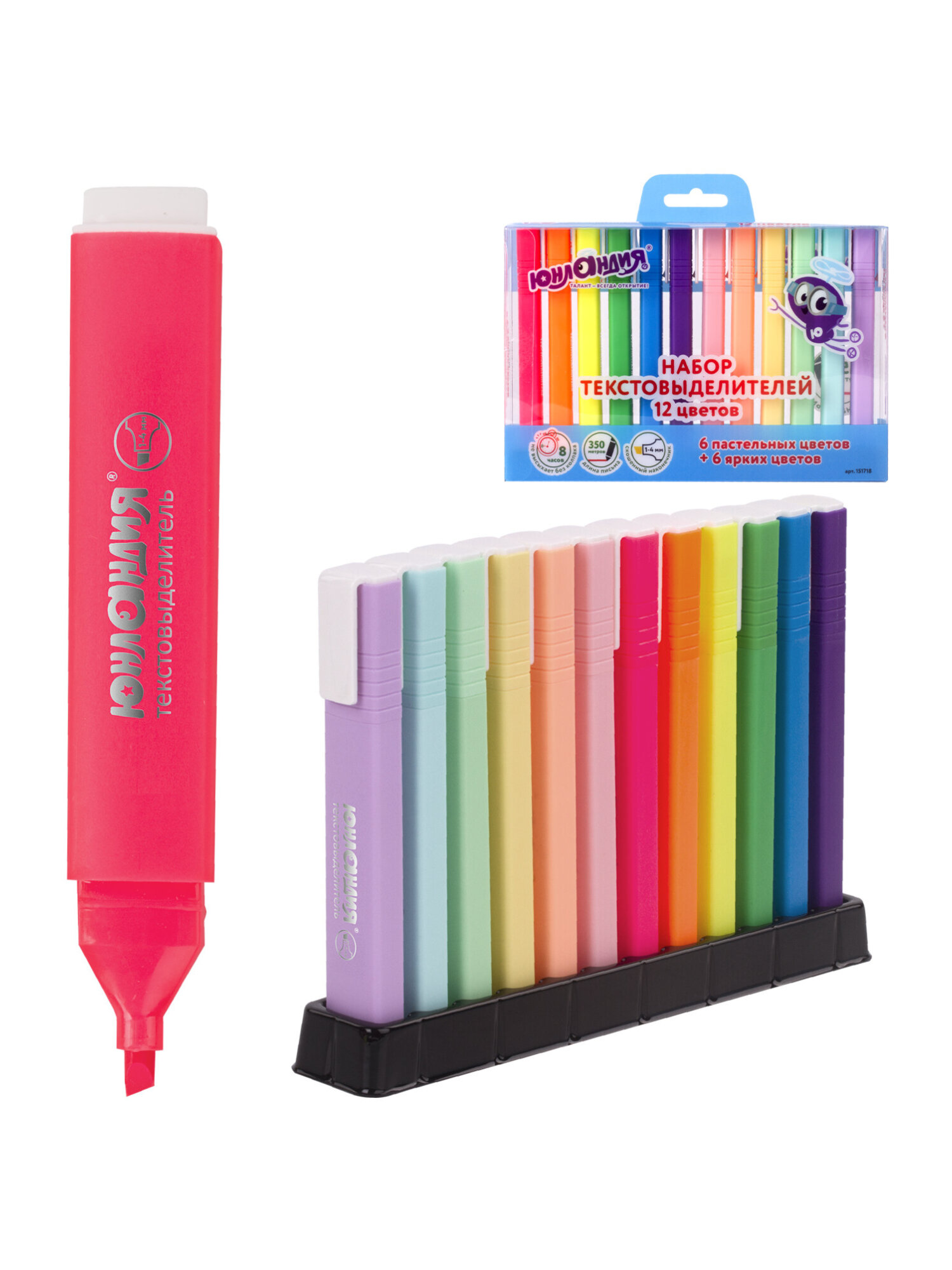 Текстовыделители Юнландия 12 шт. - фото 7