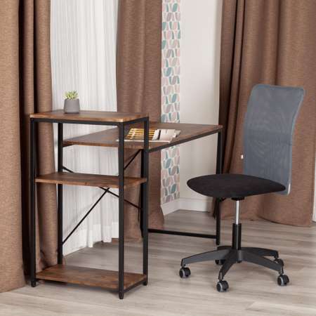 Компьютерное кресло TETCHAIR Старт флок ткань черный серый