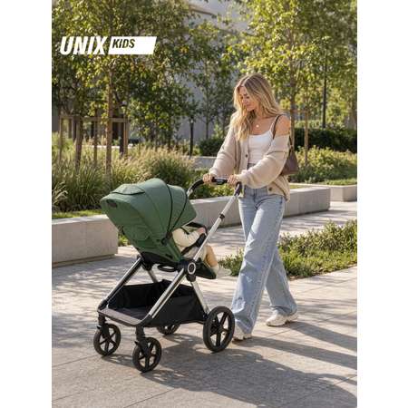 Коляска прогулочная UNIX Kids зеленый