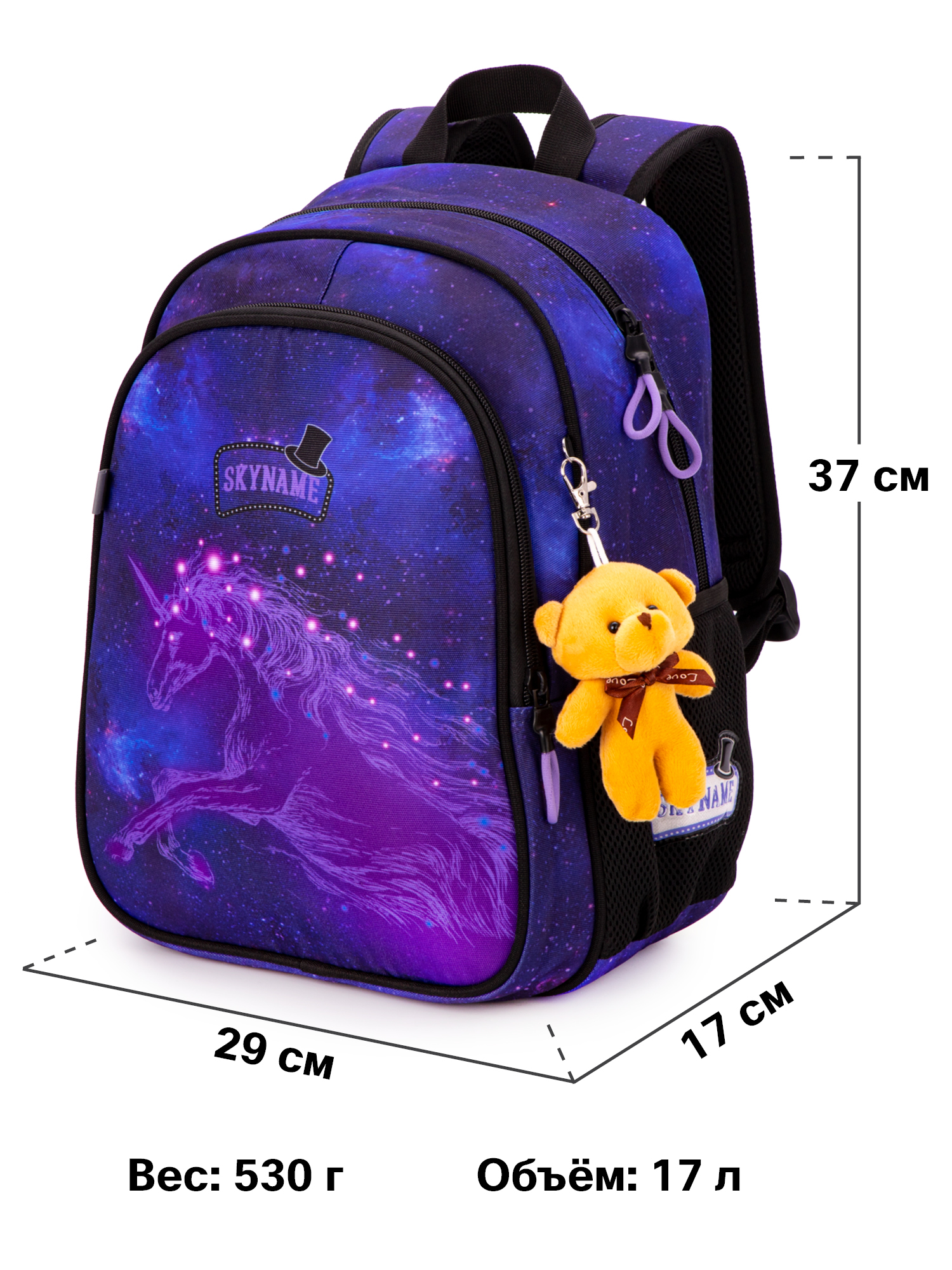 Рюкзак SkyName 17л анатомическая спинка+мишка - фото 10