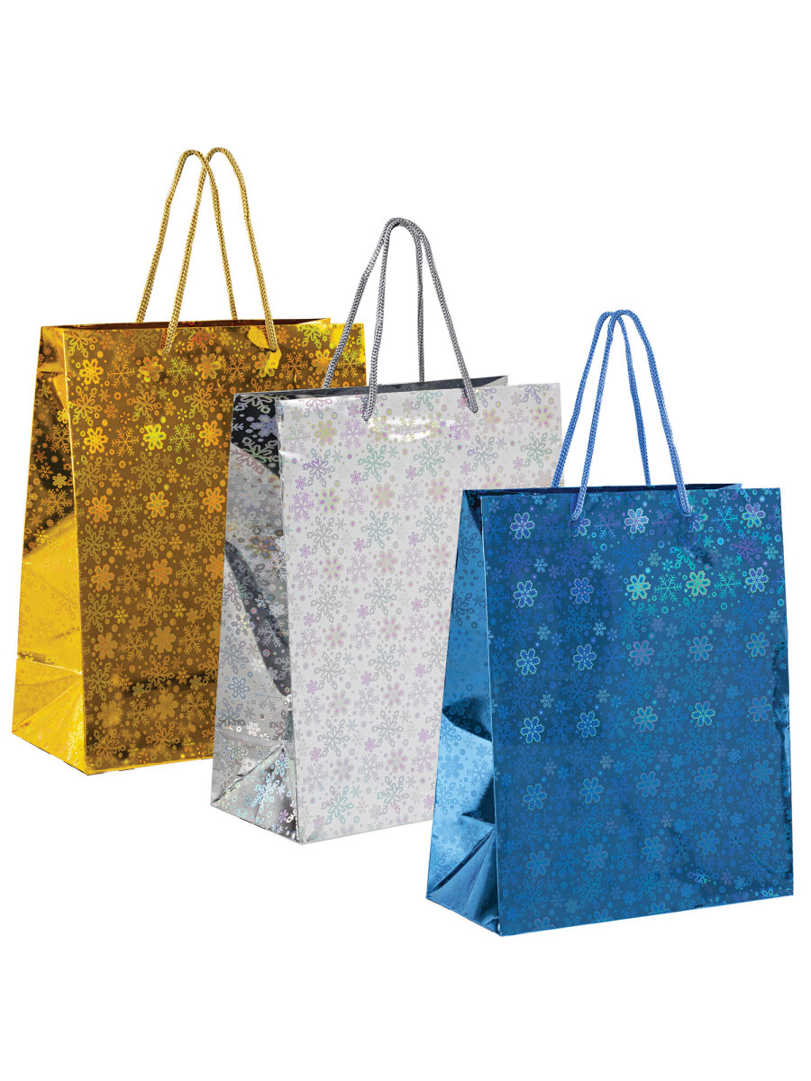 Пакеты новогодние Золотая сказка подарочные набор 4 штуки - фото 2