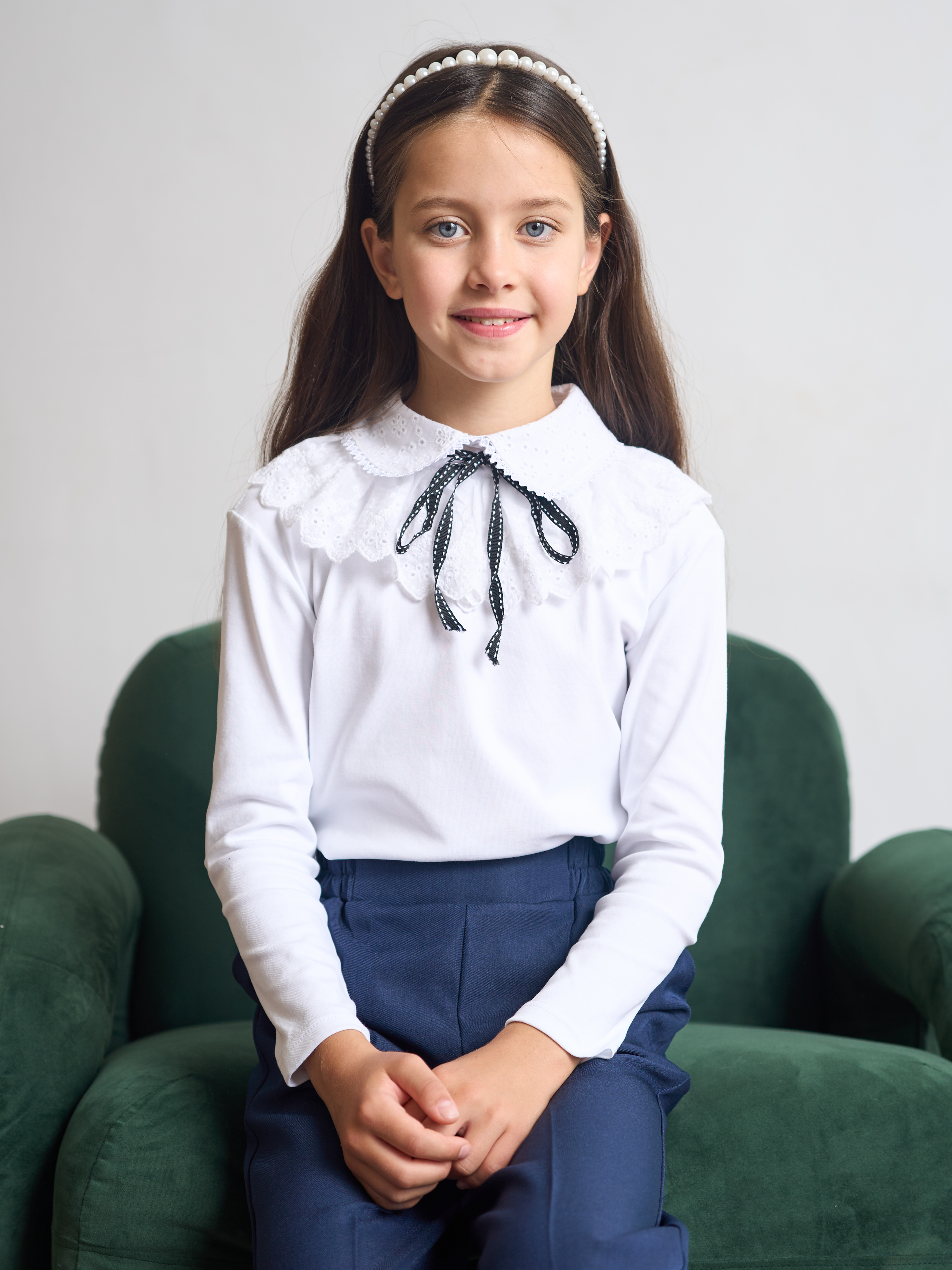 Блузка СИНЯЯ МОДА W002-G39 - фото 1