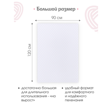 Пелёнка inlovery Легкость трикотаж 90х120 см 2 шт.