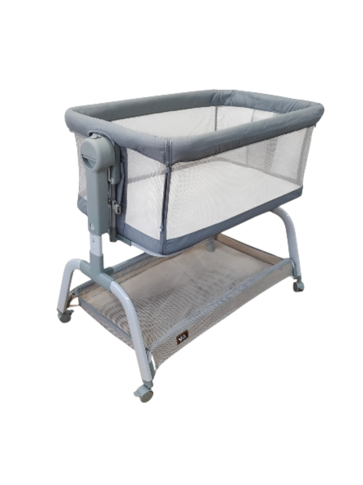 Изображение товара Детская колыбель Sweet Baby Gioia серый с регулируемым дном и маятниковым качанием