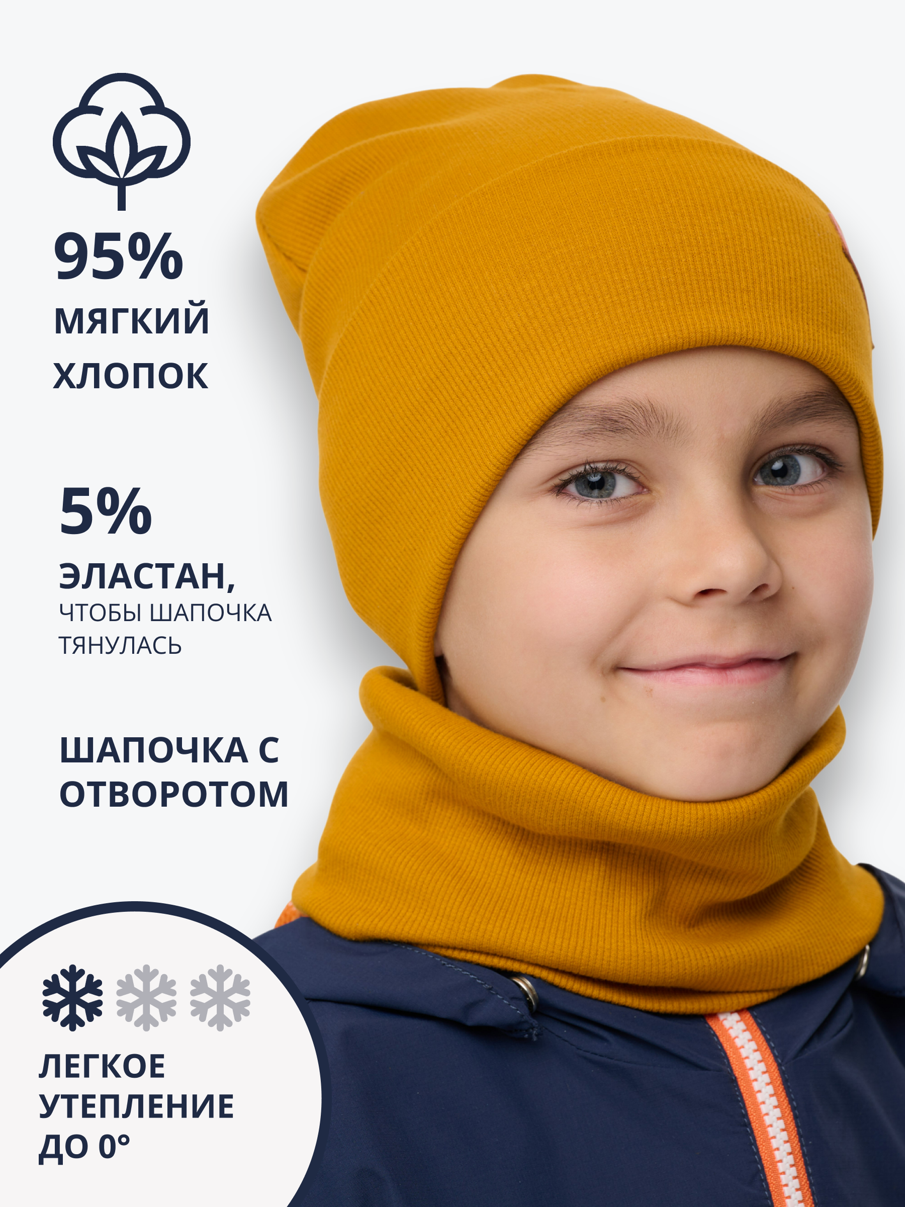 Шапка и снуд NYCkids NYC-H-40-KashOtvB-must - фото 5