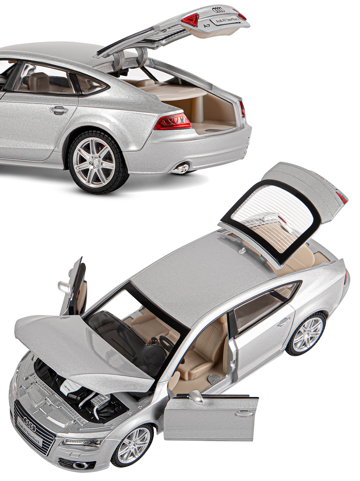 Автомобиль АВТОпанорама Audi A7 1:24 JB1251020 - фото 10