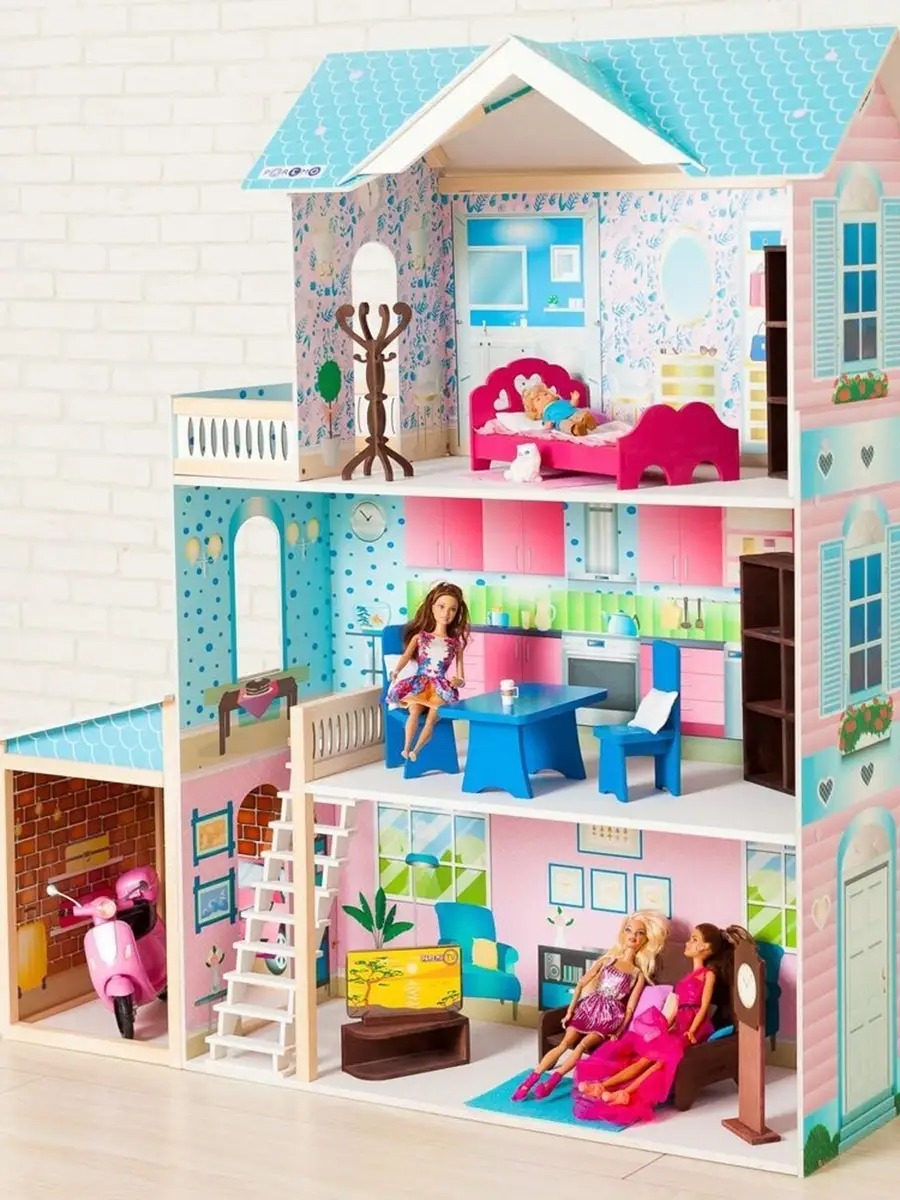 Домик для кукол PAREMO 118 см с мебелью PD318-12 - фото 5