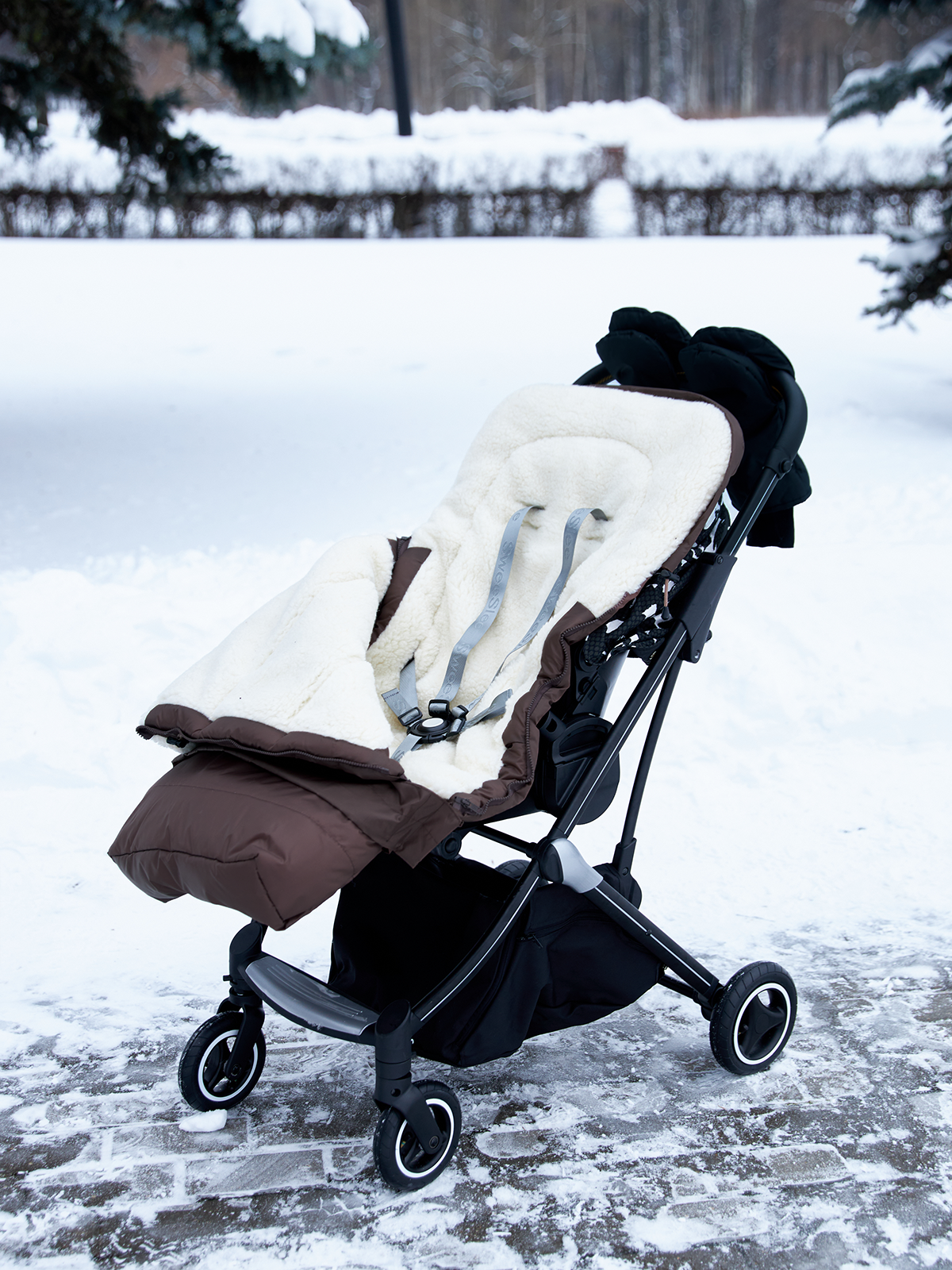 Конверт в коляску Осьминожка Трансформер коричневый - фото 7