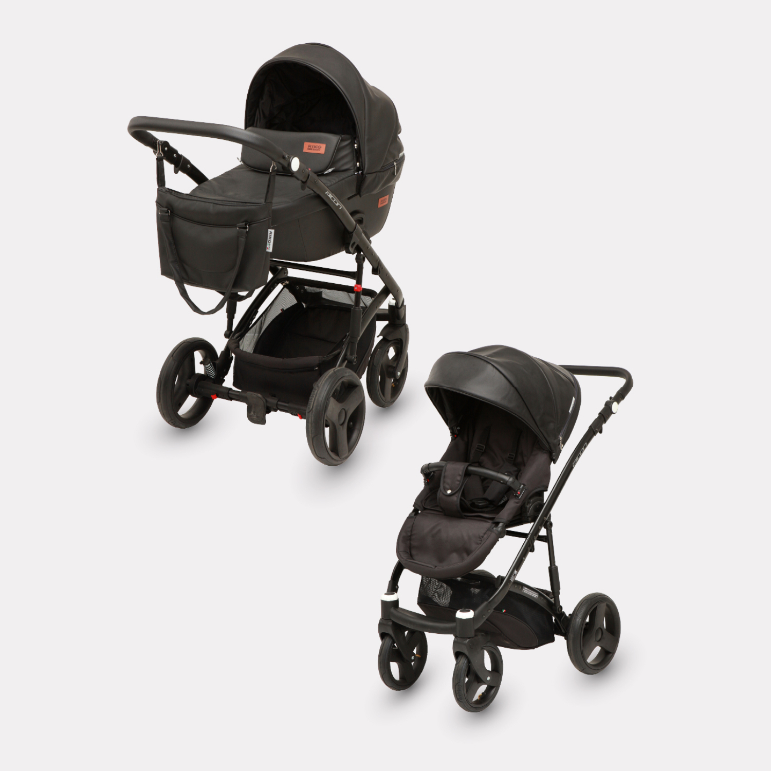 Коляска 2в1 Riko Basic Aicon Ecco черный - фото 1