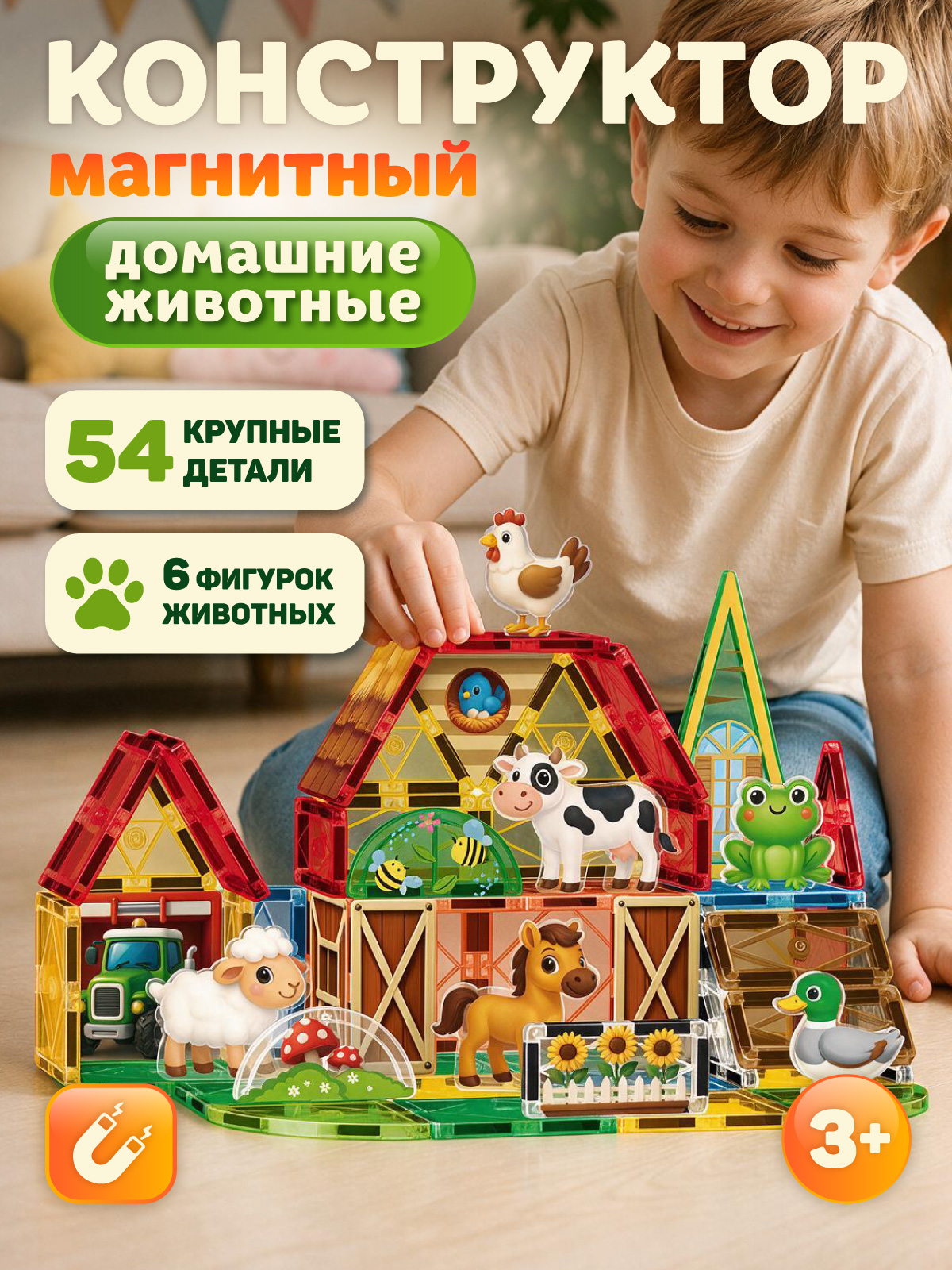 Конструктор Constructa Домашние животные 54 дет. - фото 1