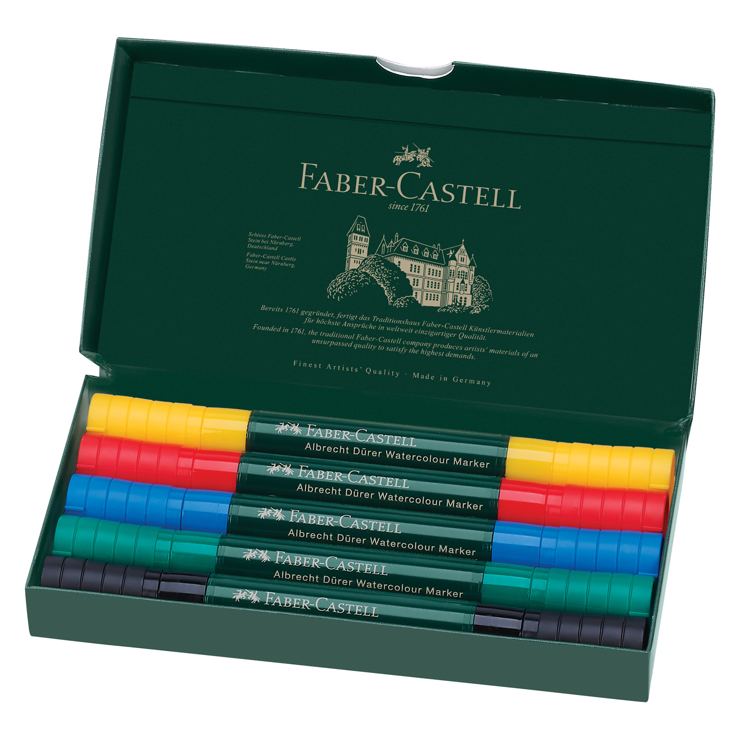 Скетчмаркер Faber Castell двусторонний 5 цв. - фото 4