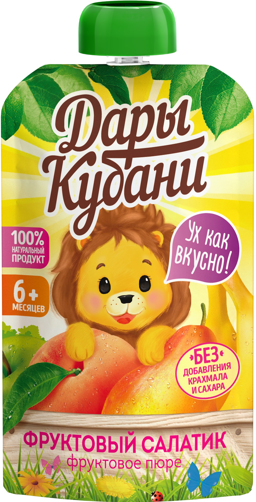 Пюре фруктовое Дары Кубани Банан Груша Яблоко Персик 90 г х 12 шт - фото 5